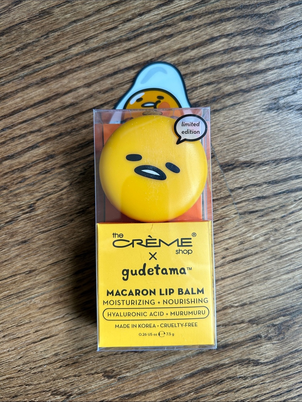 The Crème Shop x Gudetama Macaron Lip Balm - Yellow pineapple sherbert NWT
